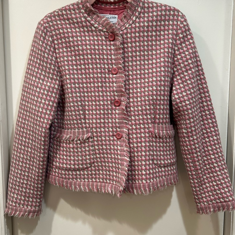 Pendleton Pink Tweed Wool Jacket - image 1